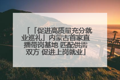 「促进高质量充分就业巡礼」内蒙古首家直播带岗基地 匹配供需双方 促进上岗就业