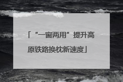 “一窗两用”提升高原铁路换枕新速度
