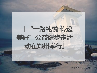 “一路纯悦 传递美好”公益健步走活动在郑州举行