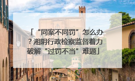 “同案不同罚”怎么办？湘阴行政检察监督着力破解“过罚不当”难题