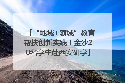 “地域+领域”教育帮扶创新实践！金沙20名学生赴西安研学