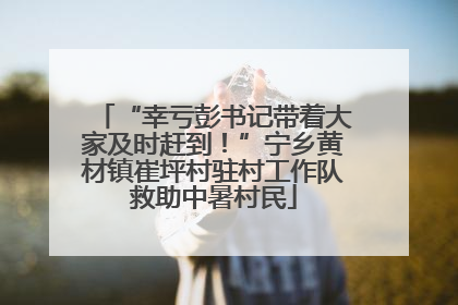 “幸亏彭书记带着大家及时赶到！”宁乡黄材镇崔坪村驻村工作队救助中暑村民