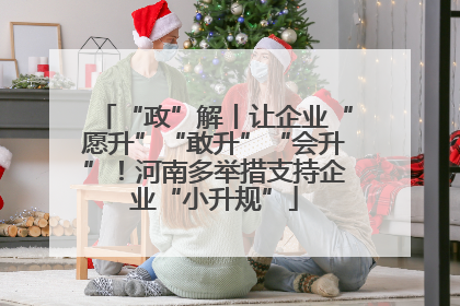 “政”解丨让企业“愿升”“敢升”“会升”！河南多举措支持企业“小升规”