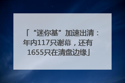 “迷你基”加速出清：年内117只谢幕，还有1655只在清盘边缘