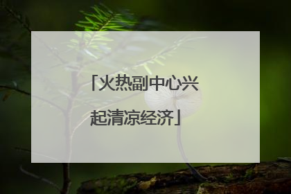 火热副中心兴起清凉经济