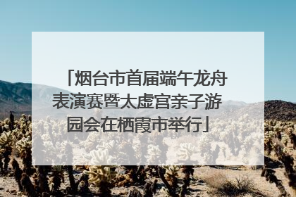 烟台市首届端午龙舟表演赛暨太虚宫亲子游园会在栖霞市举行