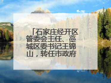 石家庄经开区管委会主任、藁城区委书记王锦山，转任市政府二级巡视员