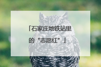 石家庄地铁站里的“志愿红”