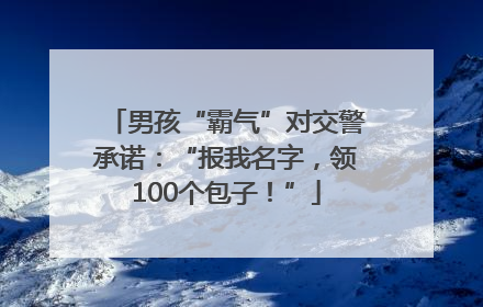 男孩“霸气”对交警承诺：“报我名字，领100个包子！”