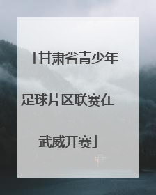甘肃省青少年足球片区联赛在武威开赛
