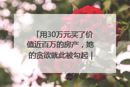 用30万元买了价值近百万的房产，她的贪欲就此被勾起｜今晚九点半