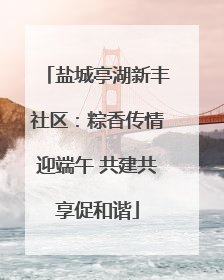 盐城亭湖新丰社区：粽香传情迎端午 共建共享促和谐