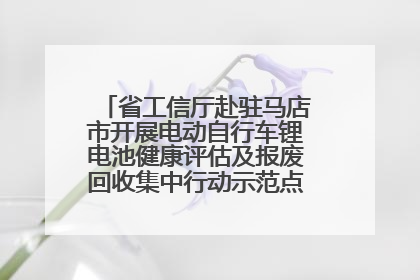 省工信厅赴驻马店市开展电动自行车锂电池健康评估及报废回收集中行动示范点建设调研指导