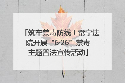 筑牢禁毒防线！常宁法院开展“6·26”禁毒主题普法宣传活动
