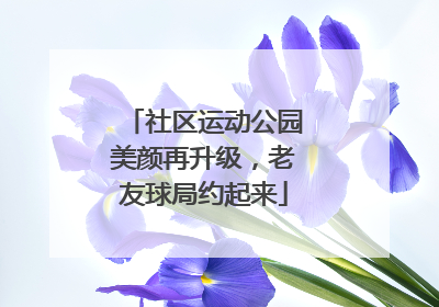 社区运动公园美颜再升级，老友球局约起来