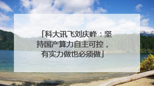 科大讯飞刘庆峰：坚持国产算力自主可控，有实力做也必须做