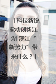 科技新锐搅动创新江湖 滨江“新势力”带来什么？