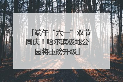 端午“六一”双节同庆！哈尔滨极地公园将重磅升级
