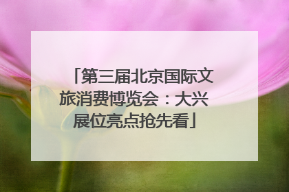 第三届北京国际文旅消费博览会：大兴展位亮点抢先看