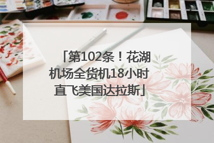 第102条！花湖机场全货机18小时直飞美国达拉斯