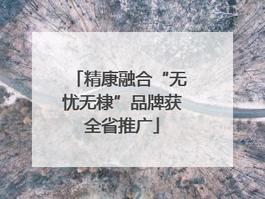 精康融合“无忧无棣”品牌获全省推广