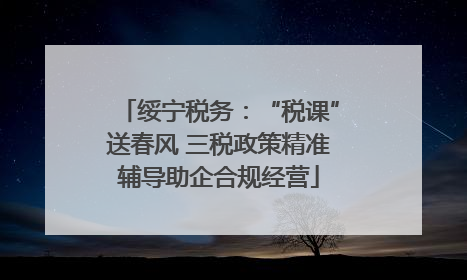 绥宁税务：“税课”送春风 三税政策精准辅导助企合规经营