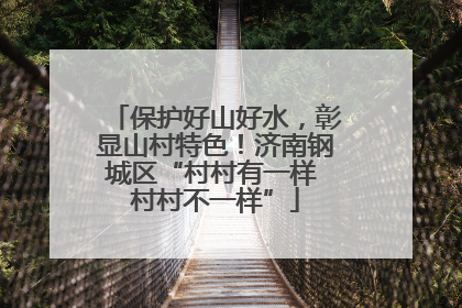保护好山好水，彰显山村特色！济南钢城区“村村有一样 村村不一样”