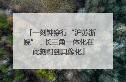 一刻钟穿行“沪苏浙皖”，长三角一体化在此刻得到具像化