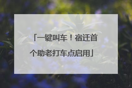 一键叫车！宿迁首个助老打车点启用