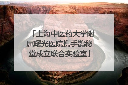 上海中医药大学附属曙光医院携手鹊秘堂成立联合实验室