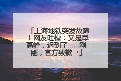 上海地铁突发故障！网友吐槽：又是早高峰，迟到了……刚刚，官方致歉→
