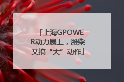 上海GPOWER动力展上，潍柴又搞“大”动作