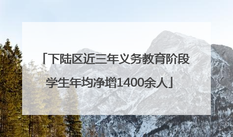 下陆区近三年义务教育阶段学生年均净增1400余人