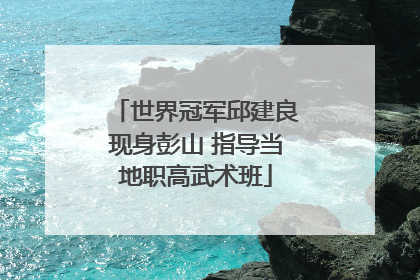 世界冠军邱建良现身彭山 指导当地职高武术班