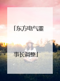 东方电气董事长调整