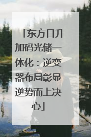 东方日升加码光储一体化：逆变器布局彰显逆势而上决心