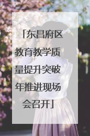 东昌府区教育教学质量提升突破年推进现场会召开