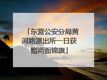 东营公安分局黄河路派出所一日获赠两面锦旗