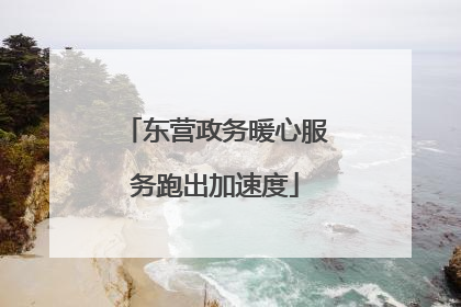 东营政务暖心服务跑出加速度
