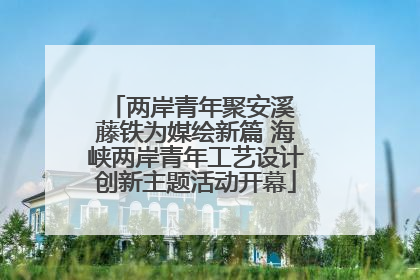 两岸青年聚安溪 藤铁为媒绘新篇 海峡两岸青年工艺设计创新主题活动开幕