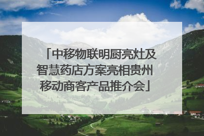 中移物联明厨亮灶及智慧药店方案亮相贵州移动商客产品推介会