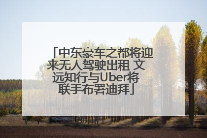 中东豪车之都将迎来无人驾驶出租 文远知行与Uber将联手布署迪拜