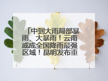 中到大雨局部暴雨、大暴雨！云南或成全国降雨最强区域！昆明发布重要天气预报！
