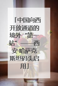中国向西开放通道的境外“第一站”——西安·哈萨克斯坦码头启用