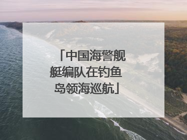 中国海警舰艇编队在钓鱼岛领海巡航