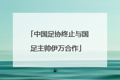 中国足协终止与国足主帅伊万合作