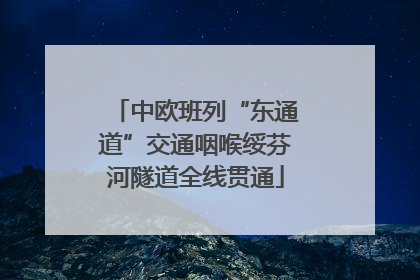 中欧班列“东通道”交通咽喉绥芬河隧道全线贯通