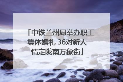 中铁兰州局举办职工集体婚礼 36对新人情定陇南万象街