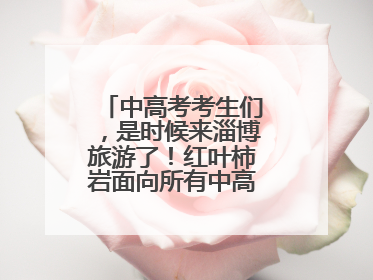 中高考考生们，是时候来淄博旅游了！红叶柿岩面向所有中高考考生免门票