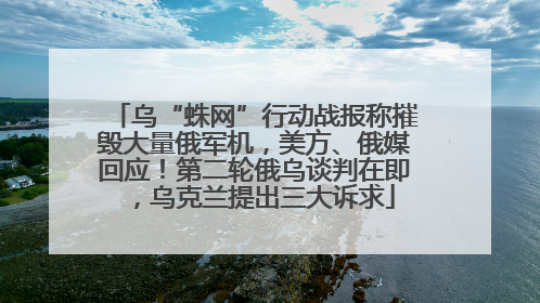 乌“蛛网”行动战报称摧毁大量俄军机，美方、俄媒回应！第二轮俄乌谈判在即，乌克兰提出三大诉求